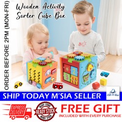 Little B House Baby Multi-Functional Intelligence Box Blocks Activity Sorter Box Mainan Montessori - BT201