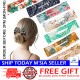 Little B House Hair Square Retro Graffiti Bangs Clip Bowknot Multicolor Cloth Magic Clip Aksesori Rambut - H56