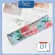 Little B House Hair Square Retro Graffiti Bangs Clip Bowknot Multicolor Cloth Magic Clip Aksesori Rambut - H56