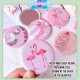 Little B House Round Pocket Mirror Makeup Mini Cartoon Mirror Cosmetic Round Mirror Cermin Kecil - MU09
