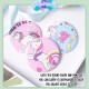 Little B House Round Pocket Mirror Makeup Mini Cartoon Mirror Cosmetic Round Mirror Cermin Kecil - MU09