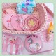 Little B House Round Pocket Mirror Makeup Mini Cartoon Mirror Cosmetic Round Mirror Cermin Kecil - MU09