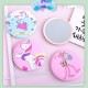 Little B House Round Pocket Mirror Makeup Mini Cartoon Mirror Cosmetic Round Mirror Cermin Kecil - MU09