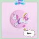 Little B House Round Pocket Mirror Makeup Mini Cartoon Mirror Cosmetic Round Mirror Cermin Kecil - MU09