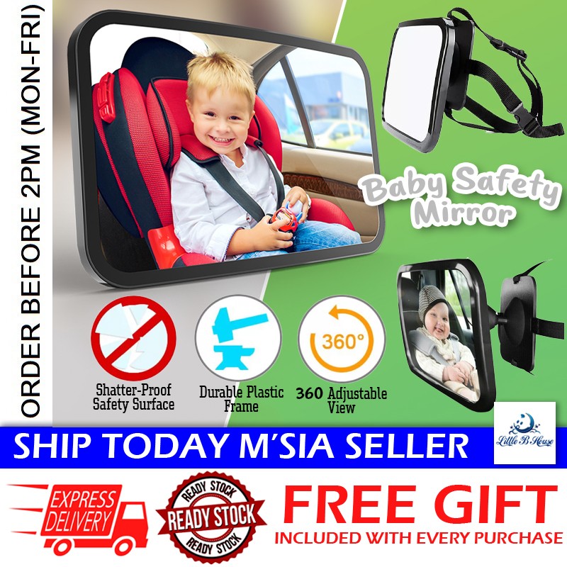 Baby Car, Rear-facing Car Mirror With Wide And Clear View