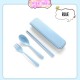 Little B House Portable Dinnerware Stainless Steel Reusable 4pcs Cutlery Set with Case Sudu Garpu Penyepit - KW40