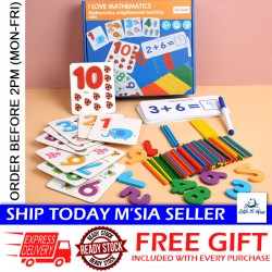 Little B House Children Montessori Math Enlightenment Aids Card Counting Toys Mainan Matematik - BT121