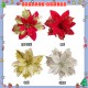 Little B House Glitter Artificial Poinsettia Flowers Christmas Tree Decorations Hiasan Krismas - XM07