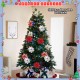 Little B House Glitter Artificial Poinsettia Flowers Christmas Tree Decorations Hiasan Krismas - XM07