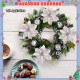 Little B House Glitter Artificial Poinsettia Flowers Christmas Tree Decorations Hiasan Krismas - XM07