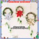 Little B House Glitter Artificial Poinsettia Flowers Christmas Tree Decorations Hiasan Krismas - XM07