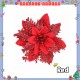 Little B House Glitter Artificial Poinsettia Flowers Christmas Tree Decorations Hiasan Krismas - XM07
