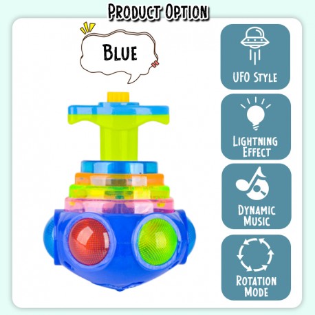 Little B House LED Light Shiny Toy Spinning Gyroscope Spinner Fidget LED Toys Kids Mini Toys LED Gasing - BT331