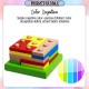 Little B House Wooden Puzzles Geometric Stacker Building Block Education Toy Mainan Montessori - BT148
