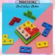 Little B House Wooden Puzzles Geometric Stacker Building Block Education Toy Mainan Montessori - BT148