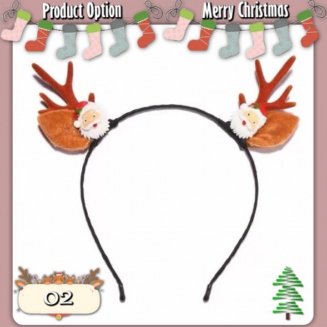 Little B House Christmas Antlers Cute All-Match Christmas Tree Hair Clip Headband Christmas Headbands - XM03