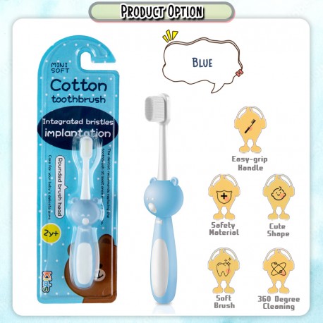 Little B House Kids Toothbrush Super Soft Bristles Extra Soft Bear Toothbrush Berus Gigi Kanak Kanak - BA22