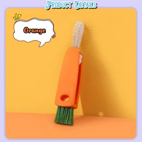 Little B House 3in1 Multipurpose Bottle Gap Cleaner Brush Cup Cover Lid Groove Washing Tools Berus Botol - KW43