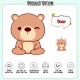 Little B House Cartoon Compressed Dishwashing Wood Pulp Cotton Kitchen Scrub Sponge Span Basuh Pinggan - KW45