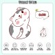 Little B House Cartoon Compressed Dishwashing Wood Pulp Cotton Kitchen Scrub Sponge Span Basuh Pinggan - KW45