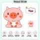 Little B House Cartoon Compressed Dishwashing Wood Pulp Cotton Kitchen Scrub Sponge Span Basuh Pinggan - KW45