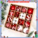 Little B House Christmas Tree Balls Deco Shatterproof Xmas Ball Ornaments Set Decorations Hiasan Krismas - XM09