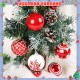 Little B House Christmas Tree Balls Deco Shatterproof Xmas Ball Ornaments Set Decorations Hiasan Krismas - XM09