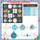 Little B House Christmas Tree Balls Deco Shatterproof Xmas Ball Ornaments Set Decorations Hiasan Krismas - XM09