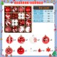 Little B House Christmas Tree Balls Deco Shatterproof Xmas Ball Ornaments Set Decorations Hiasan Krismas - XM09