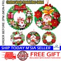 Little B House Christmas Wreath Artificial Garland Xmas Beautiful PVC Decorations 圣诞装饰花环 Hiasan Krismas - XM11