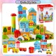 Little B House 62pcs Wooden Urban City Building Block Educational Toys 木制积木玩具 Mainan Blok Kayu - BT147