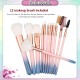 Little B House 12 PCS Makeup Brushes with Tube Synthetic Hair Brush Tool Set 化妆刷套装 Berus Make Up - MU01