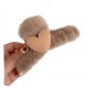 Little B House Fluffy Heart Hair Claw Clip Plush Hairpin Hair Claw Hair Accessories Klip Rambut - H74