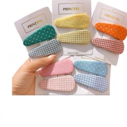 Little B House Korean Polka Dot Hairpin Drop Dot Fabric Lattice Hair Clip Ball Side Clip Klip Rambut -H43