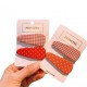 Little B House Korean Polka Dot Hairpin Drop Dot Fabric Lattice Hair Clip Ball Side Clip Klip Rambut -H43