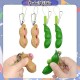 Little B House Fidget Toy Squeeze Peanut Stress Relief Squishy Pea Pod Bean Edamame Keychain Mainan Mini - BT340