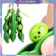 Little B House Fidget Toy Squeeze Peanut Stress Relief Squishy Pea Pod Bean Edamame Keychain Mainan Mini - BT340