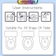 Little B House Disposable Toilet Seat Covers Waterproof Anti-Bacterial Toilet Mat - BA08
