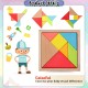 Little B House Large Wooden Tangram Jigsaw Puzzle Mind Developmental Montessori Toy Brain Training 七巧板 Mainan Bayi - BT70