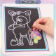 Little B House Magic Scraping Scratch Art Drawing Paper Card Paint Toys Door Gift For Kids Mainan Seni - BT238