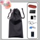 Little B House Microfiber Cloth Sunglasses Bag Glasses Pouch Microfiber Pouch Bag Black Color Beg Cermin Mata - SP06