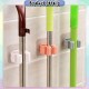 Little B House Punch free Wall mounted Multifunction Mop Hook Up Hanger Organizer Klip Mop Penyapu - KW06