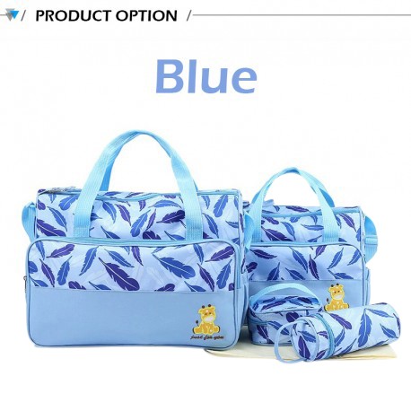 Little B House 5pcs Baby Diaper Bag Suits Mommy Maternity Bag Sets Nappy Changing Diaper Messenger Beg Mama - BAG04