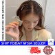 [Little B House]Korean Girls Metal Hair Comb Sweet Simple Golden Color Hairpin Pin Rambut -H48