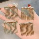 [Little B House]Korean Girls Metal Hair Comb Sweet Simple Golden Color Hairpin Pin Rambut -H48
