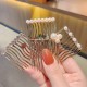 [Little B House]Korean Girls Metal Hair Comb Sweet Simple Golden Color Hairpin Pin Rambut -H48