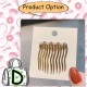 [Little B House]Korean Girls Metal Hair Comb Sweet Simple Golden Color Hairpin 刘海插梳夹子 Pin Rambut -H48
