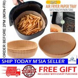 Little B House Air Fryer Parchment Paper Liners Non-Stick Paper Pad Baking Paper Tray 空气炸锅烤箱硅油 Kertas Air - KW48