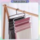 Little B House 5 Layers Hanger Towel Pants Clothes Scarf Tie Towel Holder Wardrobe Closet Penyangkut Tudung-SO30