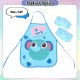 [Little B House] Cute Kids Apron For kids Waterproof Art Painting Apron With Arm Sleeves Apron Kanak Kanak - BB11